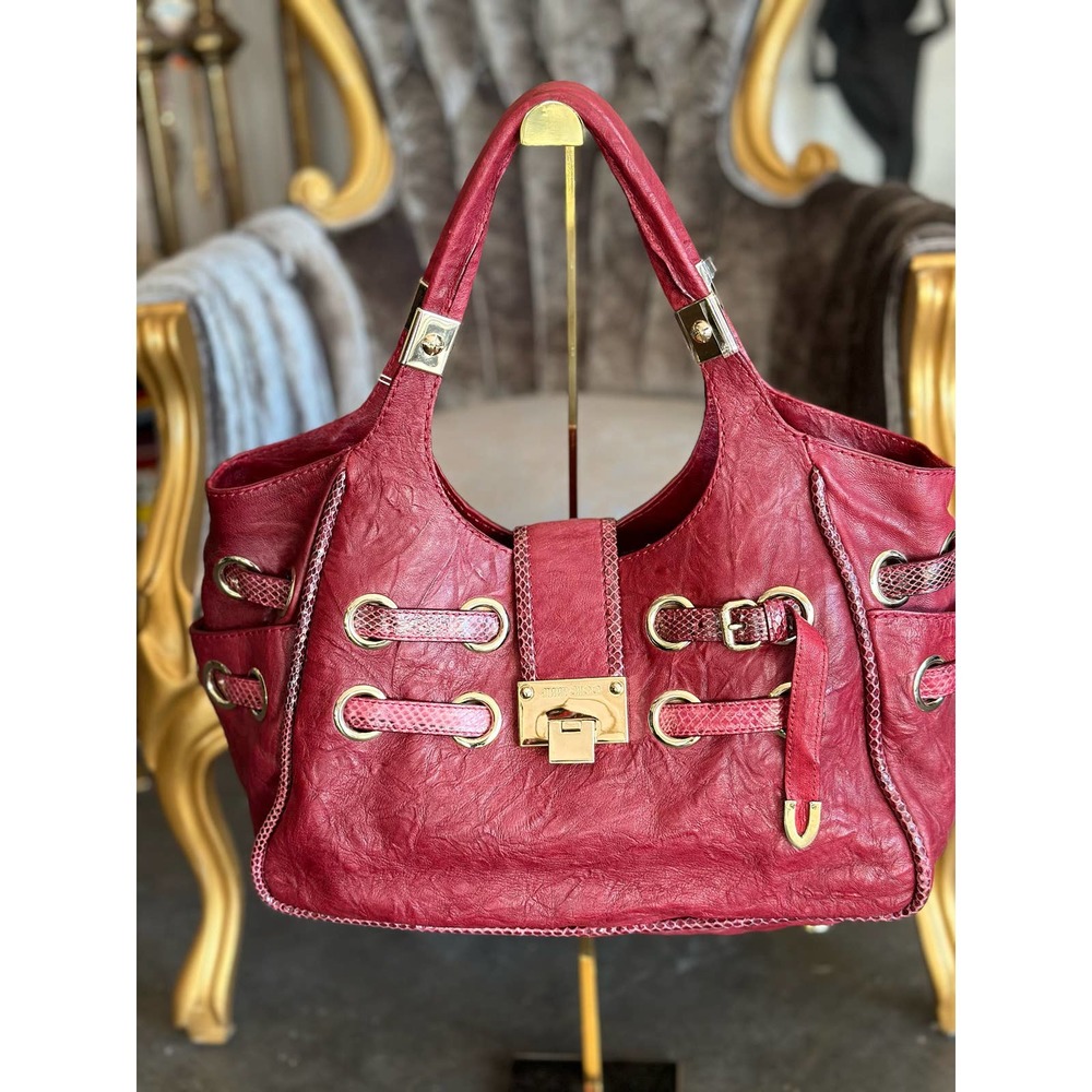 Jimmy Choo Red Ramona Handbag